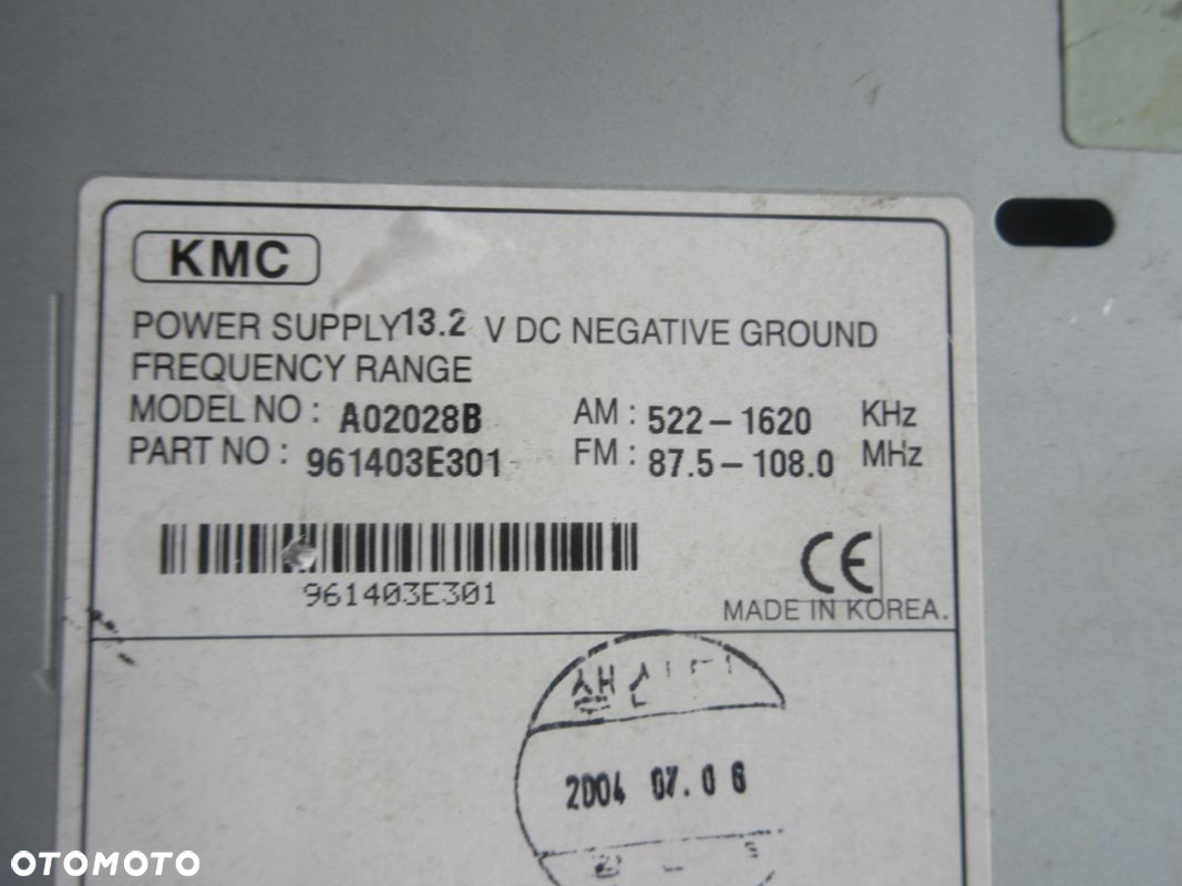 RADIO CD FABRYCZNE KIA SORENTO 961403R301 A02028B - 3