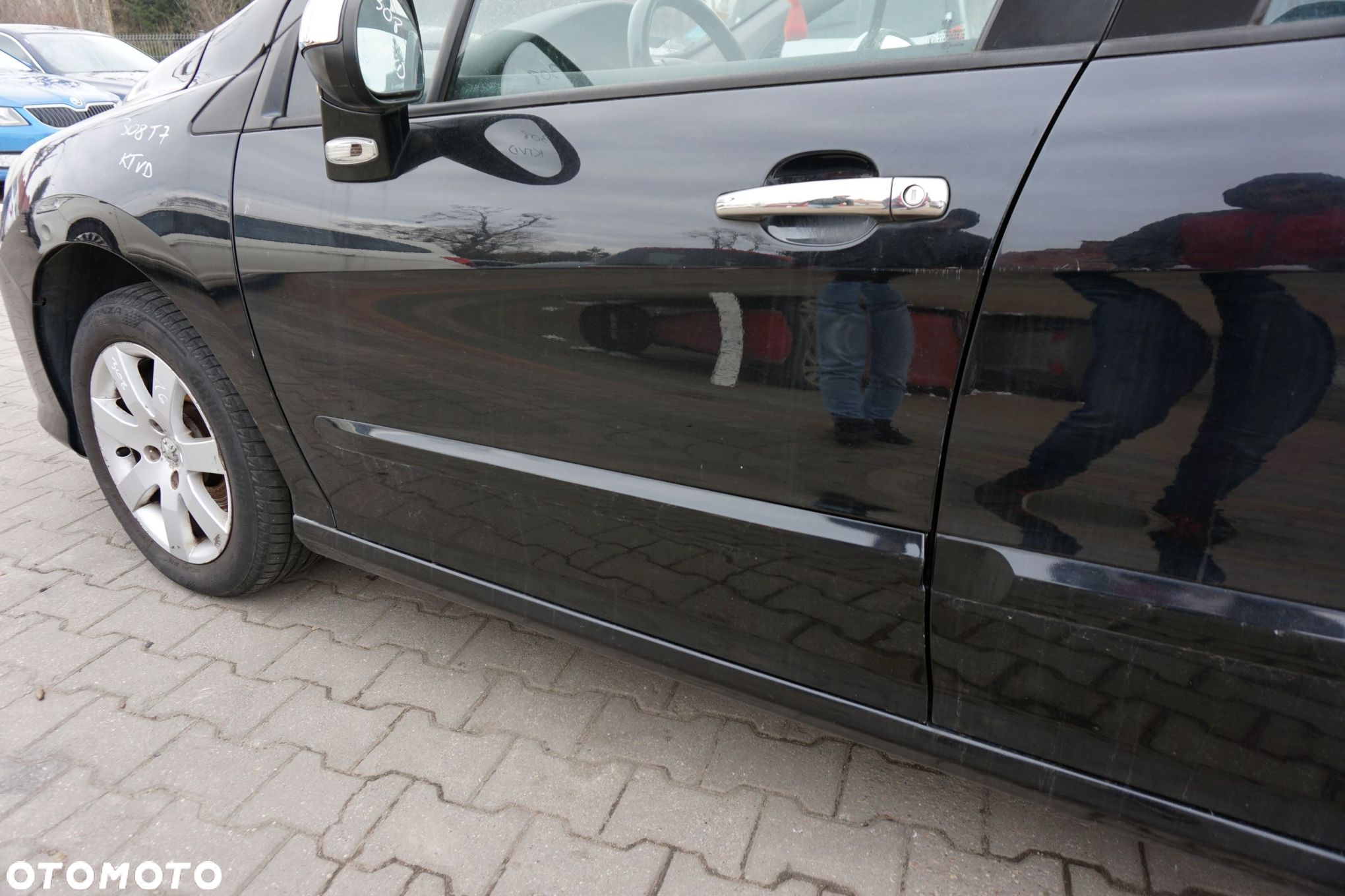 DRZWI PRZEDNIE LEWE 308 I T7 SW KOMBI KTVD  CZARNY PEUGEOT 2007-2011 - 4
