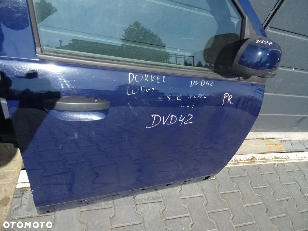 DACIA DOKKER LODGY DRZWI PRAWE DVD42 SZYBA PODNOSNIK ZAMEK KLAMKA LUSTERKO LISTWA BOCZNA CZESCI PYTAC