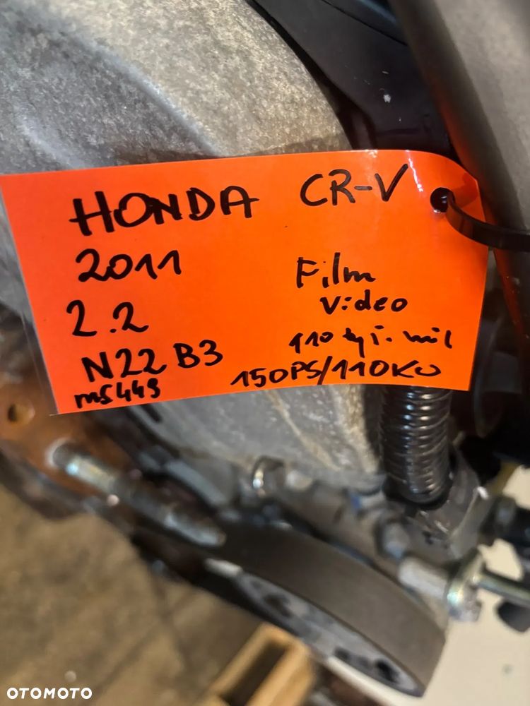 Silnik kompletny Honda CR-v film video n22b Honda CRV 2.2 iDtec N22B3 2011 - 3