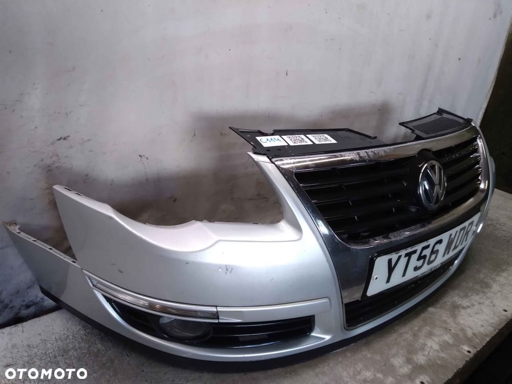 ^ ZDERZAK PRZÓD PRZEDNI DO VW VOLKSWAGEN PASSAT B6 LA7W SREBRNY HALOGENY - 5