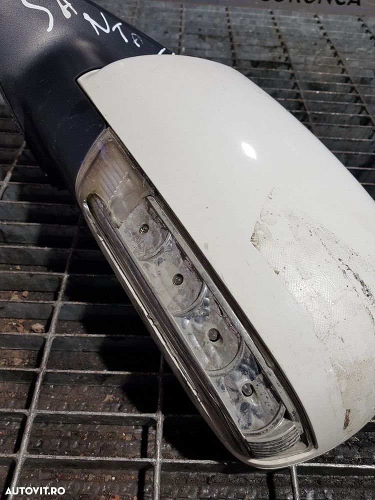 Oglinda stanga Hyundai Santa Fe 2 Facelift 2009 - 2012 4 Usi ALB 3M VANILLA WHITE (693) ... - 4