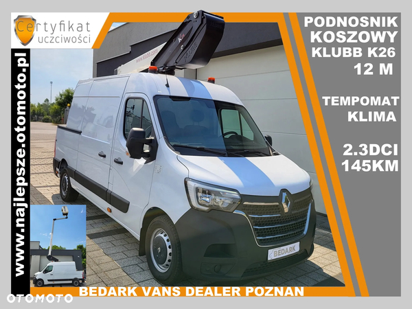Renault Master L3H2, Podnośnik Koszwy/Zwyżka KLUBB K26, klima, tempomat