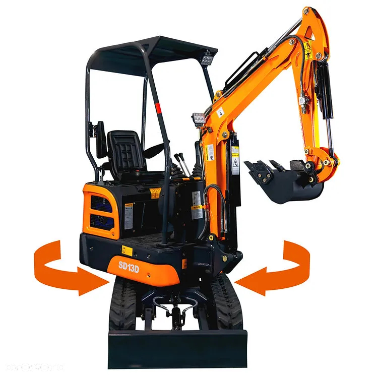 Nowa Minikoparka ETB-SD13D + Osprzęt | Raty Leasing, Gwarancja Dostawa - 8