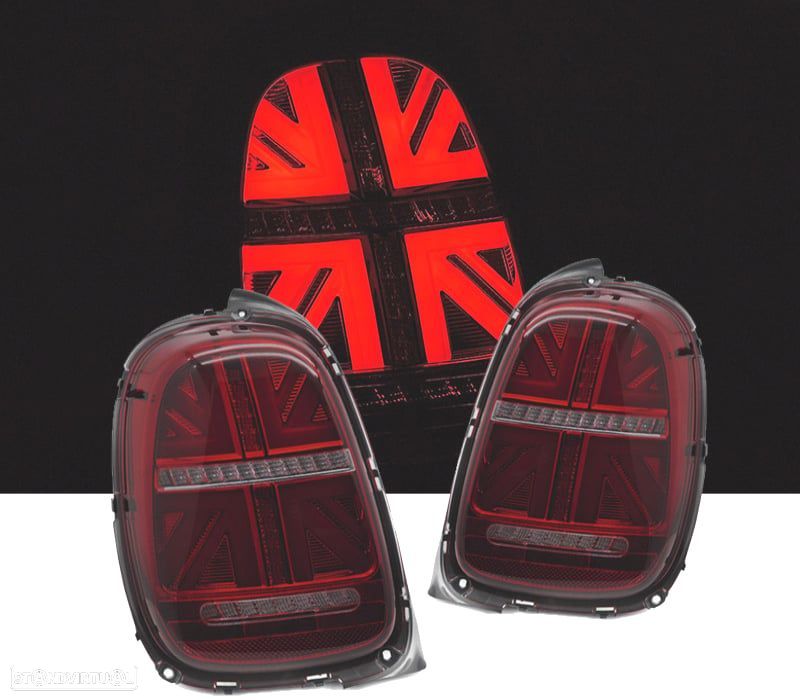 FAROLINS LED MINI COOPER F55 F56 F57 14-17 VERMELHO FUMADO - 1