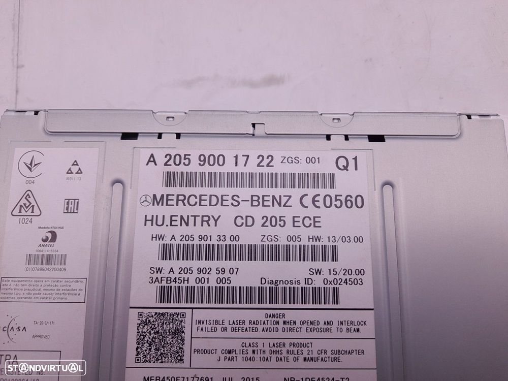 Rádio / auto-rádio MERCEDES-BENZ Classe C (W205) - 4