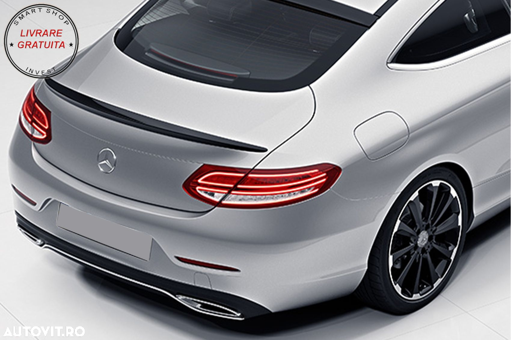 Eleron portbagaj Mercedes C-Class Coupe C205 (2014-up) Negru Mat- livrare gratuita - 8