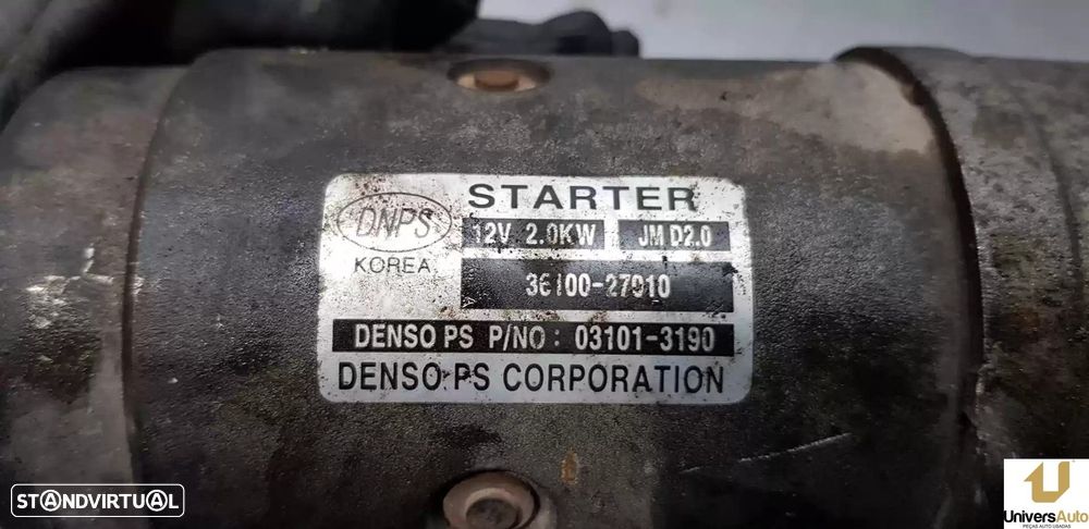 MOTOR ARRANQUE KIA SPORTAGE 2007 -3610027010 - 1