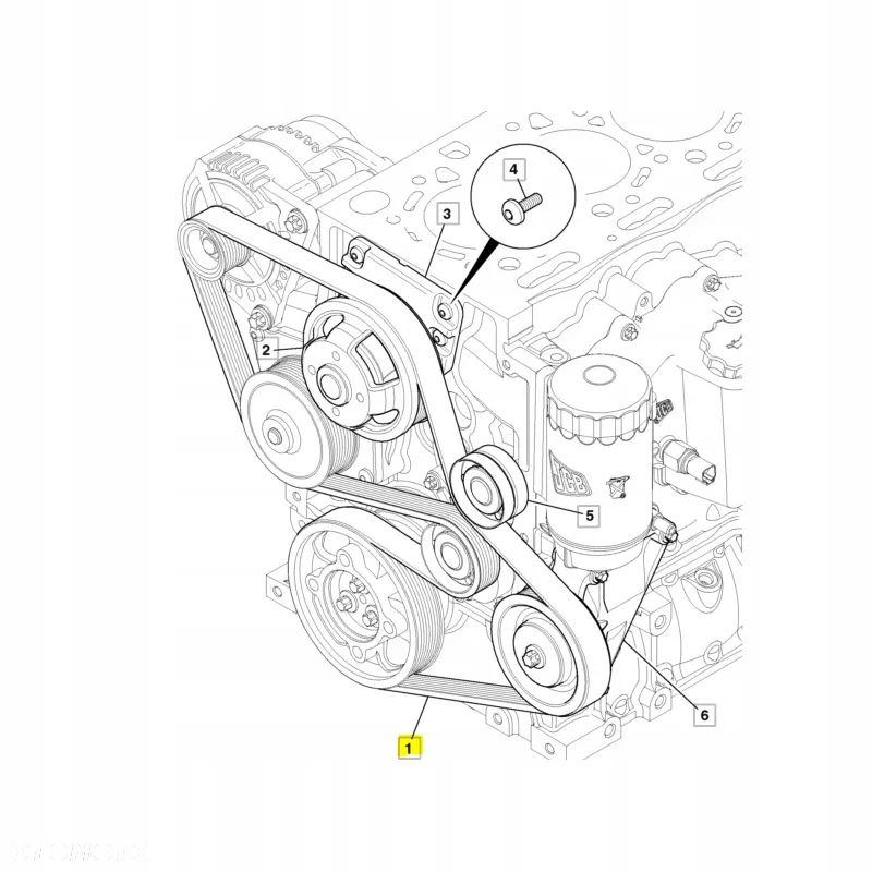 Pasek alternatora wielorowkowy JCB 320/08609 ZAM - 2