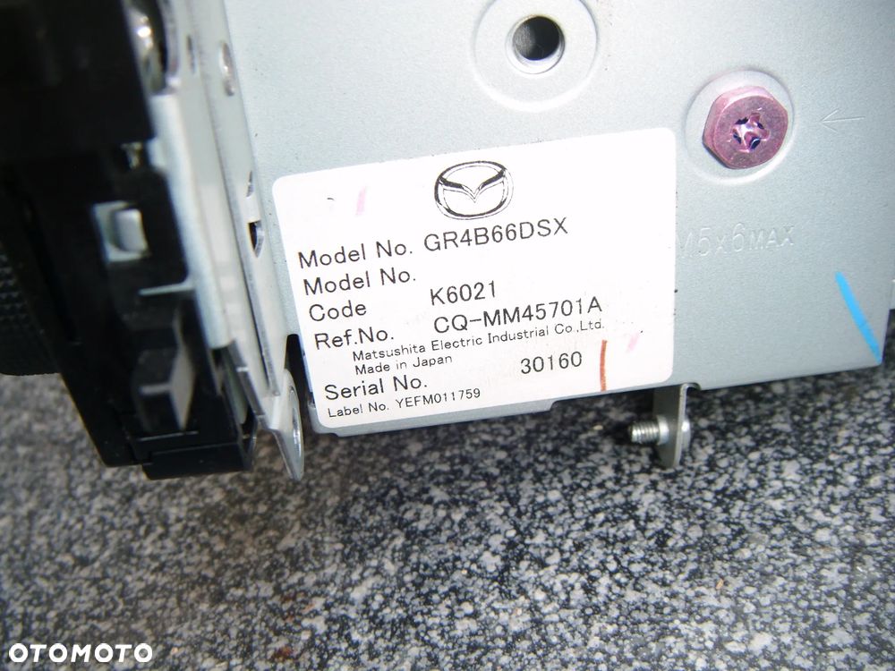 mazda 6 gg 05r  radio cd fabryczne gr4b66dsx - 2