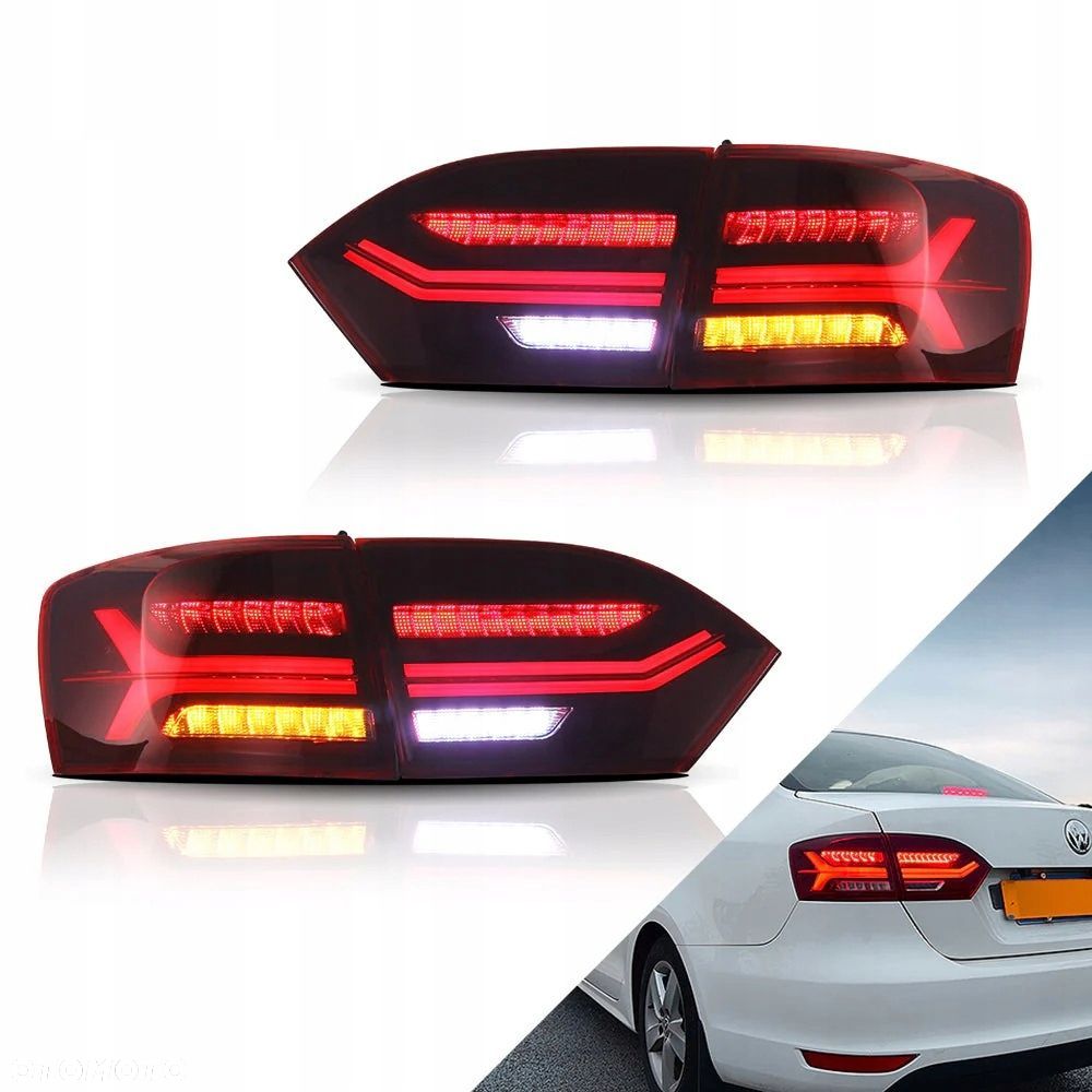 Lampy tyl ne kpl Vland Full LED Diody Tuning Red VW Jetta VI 5c 6 2010-2014 - 1
