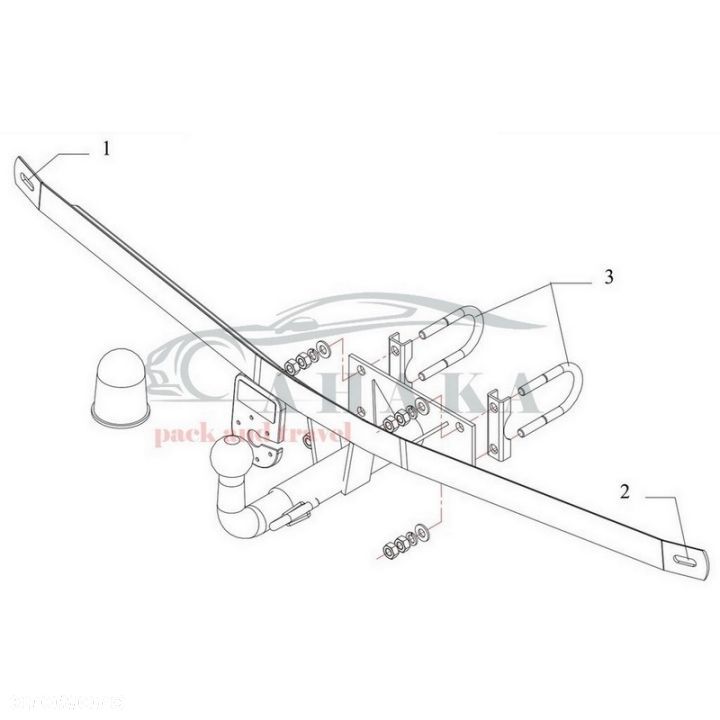 Hak Holowniczy Odkręcany Do Skoda 105, 120, 125, 130, 135 1984-1990 - 2