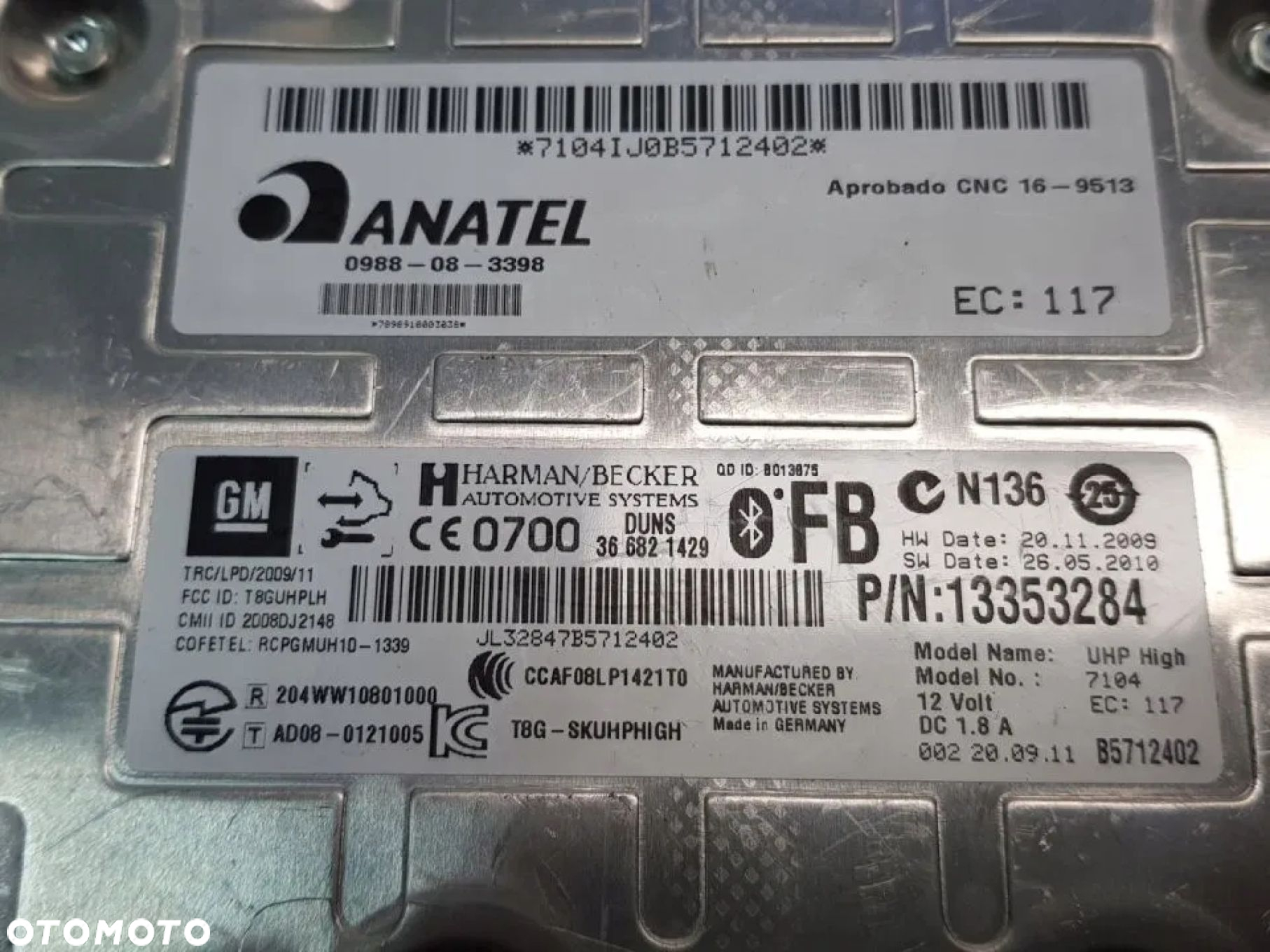MODUŁ STEROWNIK BLUETOOTH 13353284 ASTRA INSIGNIA - 4