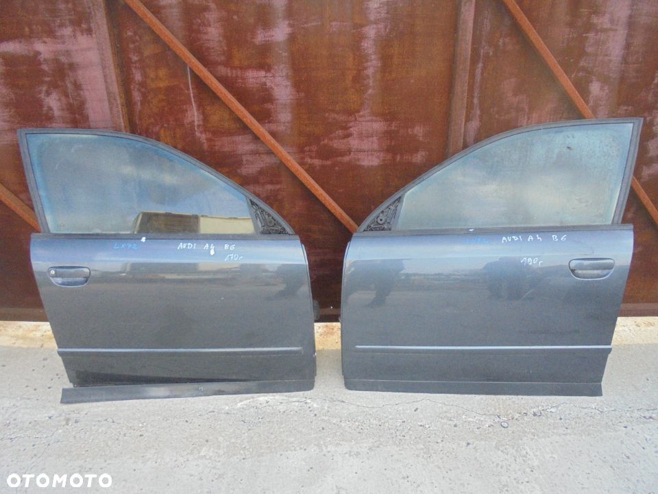 DRZWI AUDI A4 B6 01-04 PRAWY PRZÓD SZYBA PODNOSNIK BOCZEK ZAMEK KLAMKA - 1
