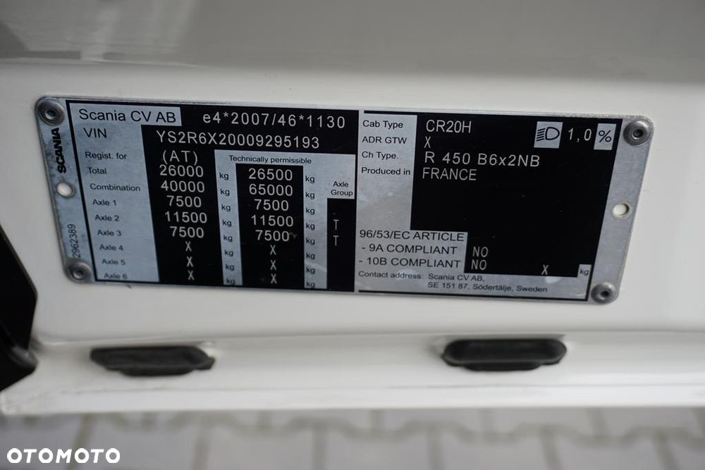 Scania R 450 / ACC / E 6 / RETARDER / BDF / 7,15 M , 7,45 M - 11