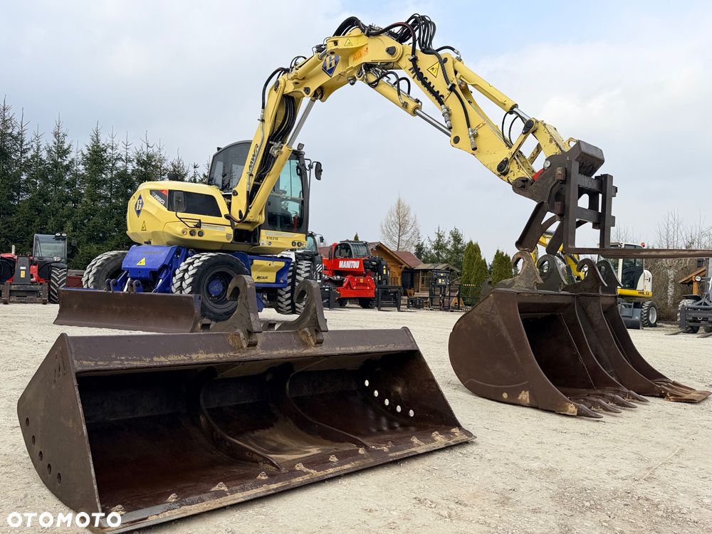 Mecalac Koparka 14 ton MECALAC 15 MWR koparko-ładowarka 3 łyżki widły 1 wł Centr.smarowanie Opony na BLIŹNIAKU 80%Camso ładowarka 714 12MTX 4x4 skrętne KLIMA kabina Premium silnik 146KM DEUTZ szybka 35km/h - 27