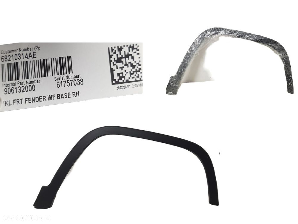 FABRYCZNIE NOWA ORYGINALNA LISTWA BŁOTNIKA PRAWA PRZEDNIA JEEP GRAND CHEROKEE KL 14-18  68210314AE