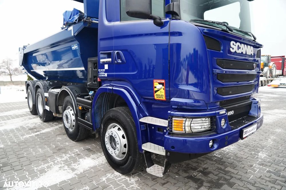 MAN G 490 / 8x4 / BASCULATOR SPATE / CLAPETĂ HIDRAULICĂ / CORTINĂ AUTOMATĂ / MANUALĂ / EURO 6 - 14