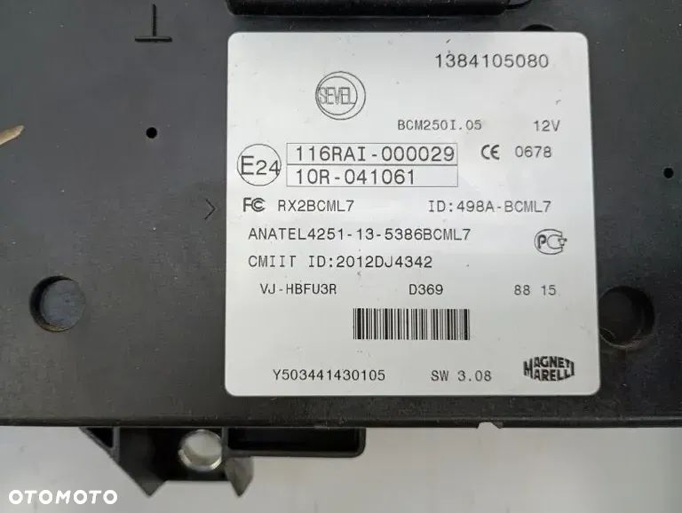 sterownik silnika moduł bsi skrzynka bezpieczników zestaw boxer III jumper lift 2.2 hdi 130 km euro5 9691854880 - 6