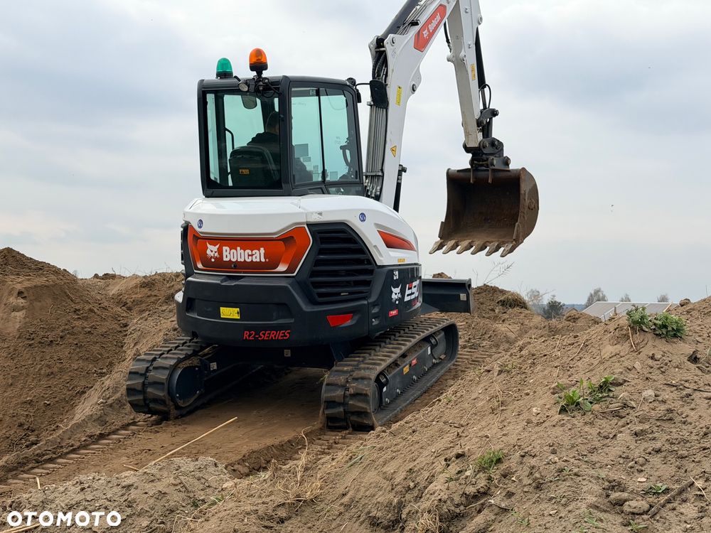 Bobcat Minikoparka Bobcat e50Z 5ton e55 e60 Cat 303.5 304  305 3xłyżki Ramię LOONG dodatkowe linie hydr wyjścia AUX1 + 2 przeciw waga MAX-dociążenie gąsienice 85% od nowości 1 właściciel z Niemiec Auto IDLEE po serwisie Widły wiertnica grabie i inne za dopłatą Szybkozłącze hydr Miller łyżka przedsiębierna Pług  Kubota Takeuchi Jcb - 14