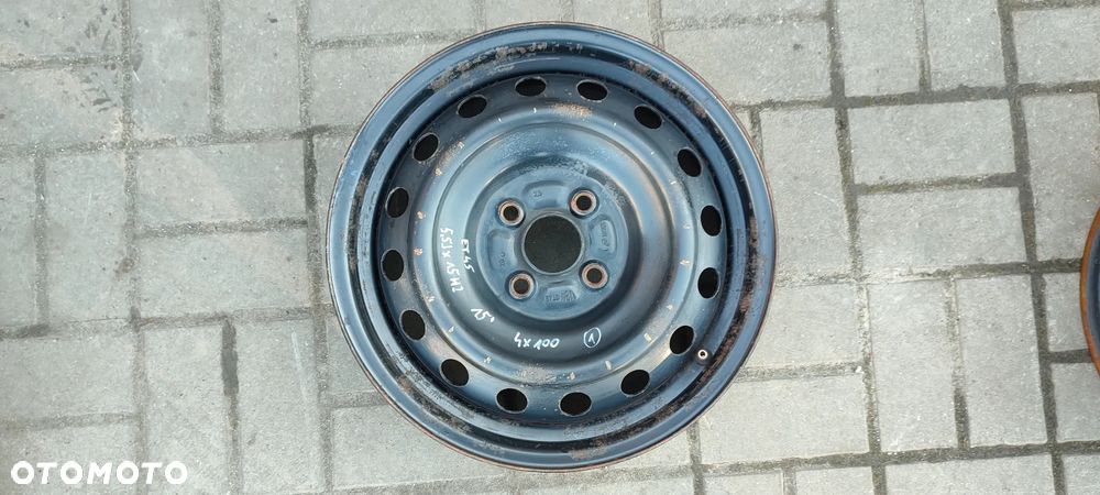 FELGI STALOWE 4x100 5.5J x15 CALI ET45 TOYOTA YARIS II KOMPLET 4 SZTUKI - 2