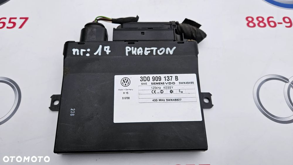VW PHAETON 3D Moduł KEYLESS GO Sterownik KEYLESS 3D0909137B - 3