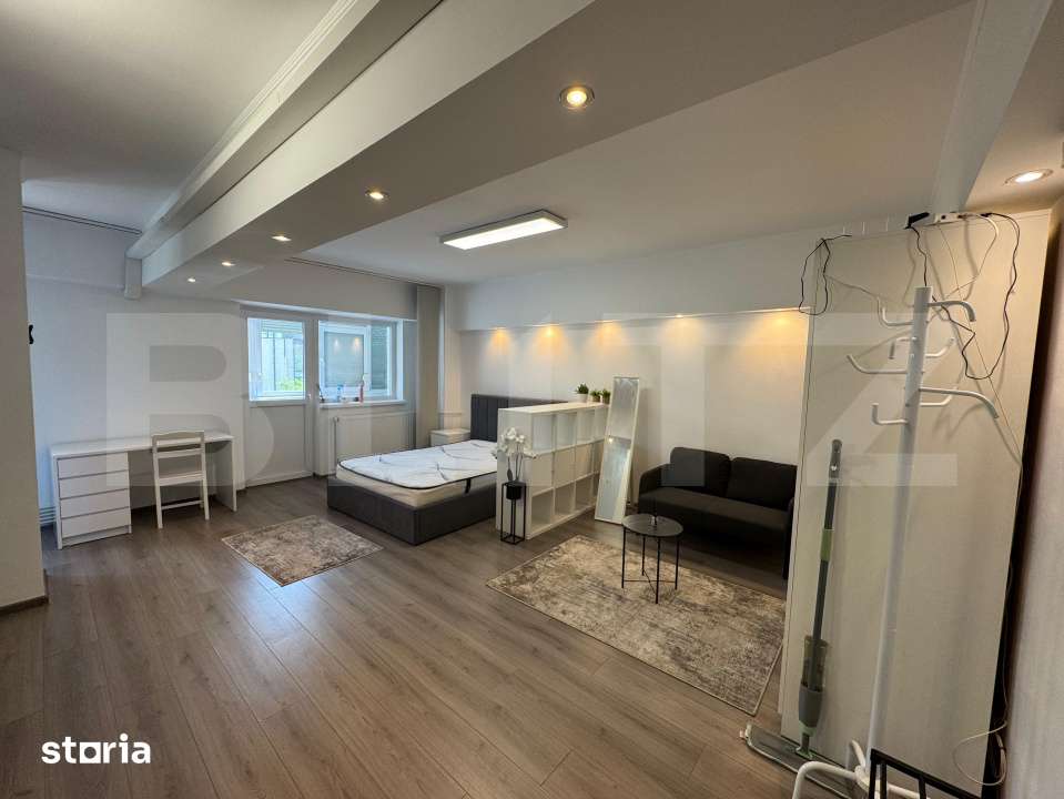 Garsoniera de inchiriat, 38 mp, open space, centrala proprie, Calea Bu - Imagine principală: 2/6
