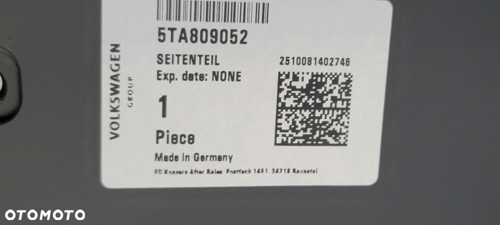 BŁOTNIK TYLNY POSZYCIE PRÓG VW TOURAN II 2015- 5TA809052 - 6