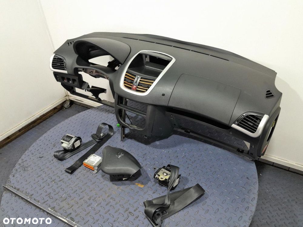PEUGEOT 206 + DESKA ROZDZIELCZA KOKPIT PODUSZKI PASY EU - 3