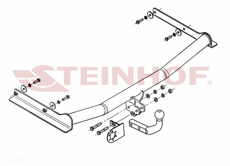 Hak Holowniczy+WIĄZKA 7pin do Volkswagen Golf III Kombi 1993 do 1999 - 2