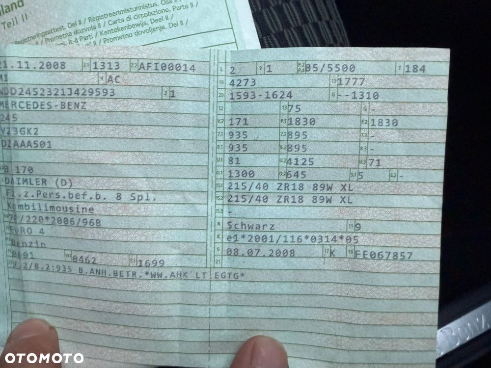 Mercedes-Benz Klasa B 170 - 17