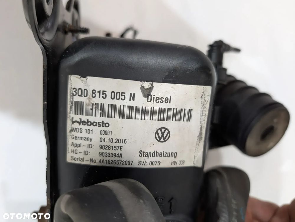 VW PASSAT B8 SUPERB OGRZEWANIE POSTOJOWE WEBASTO 3Q0815005N - 5