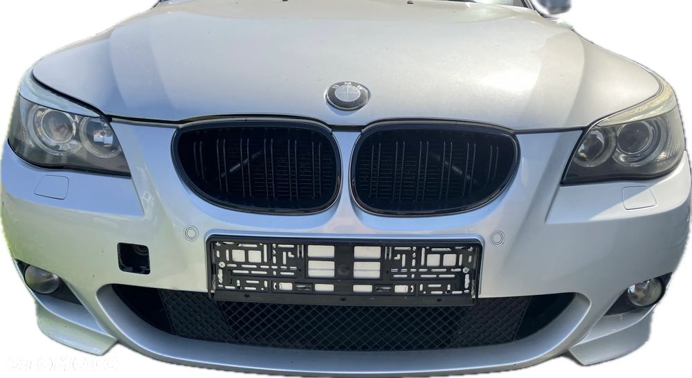 KOMPLETNY PRZÓD BMW E60 E61 TITANSILBER 354/7 XENON PRZED LIFT M-PAKIET MASKA ZDERZAK LAMPA LAMPY PAS PRZEDNI CHŁODNICE BŁOTNIK KOMPLET CHŁODNIC - 1