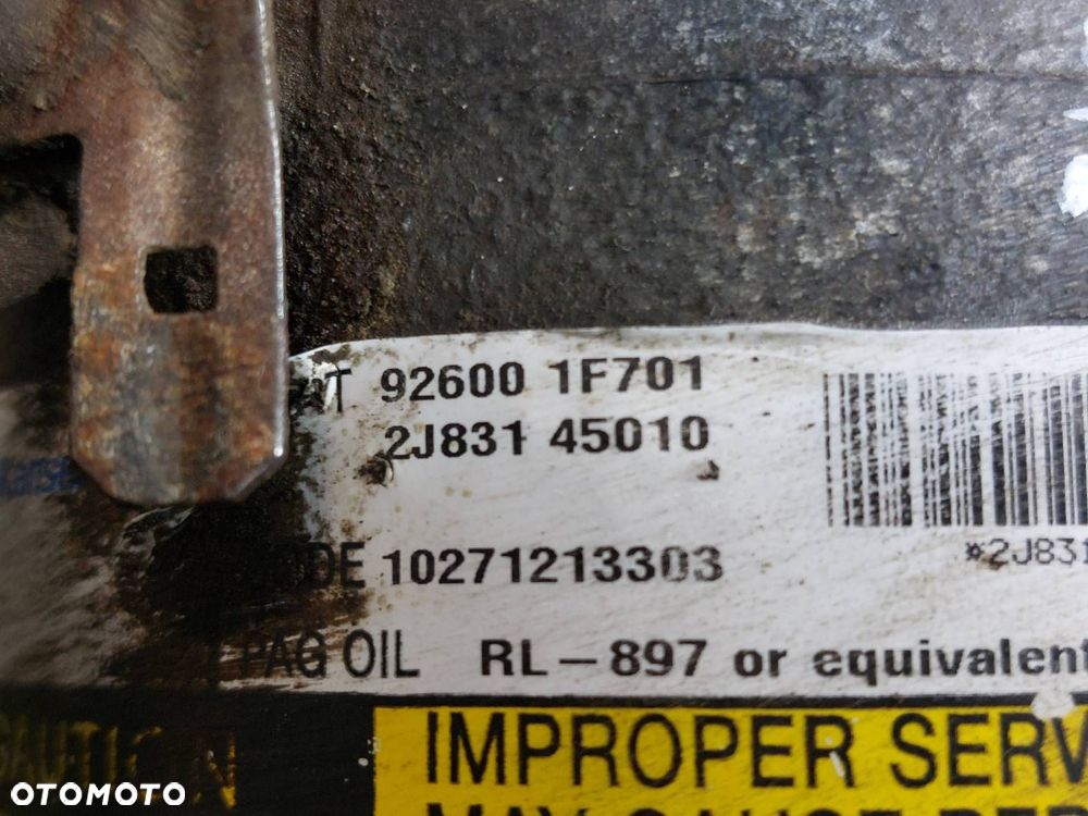 SPRĘŻARKA KOMPRESOR KLIMATYZACJI NISSAN MICRA K11 1.0 16V 926001F701 - 3