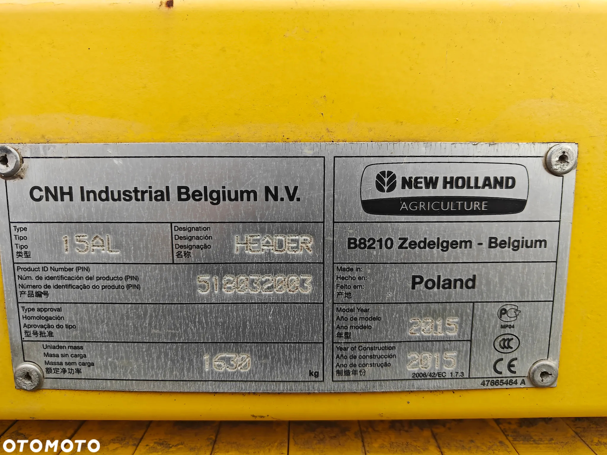 New Holland 4.57m, 2015r. - 2