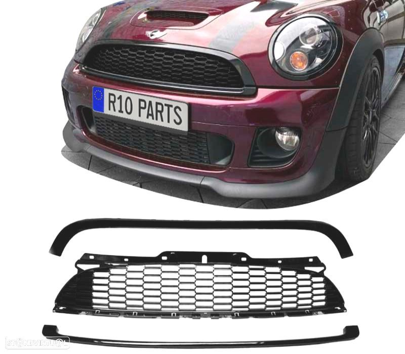 GRELHA MINI COOPER R56 57 55 S JCW 06-14 PRETO BRILHANTE - 1