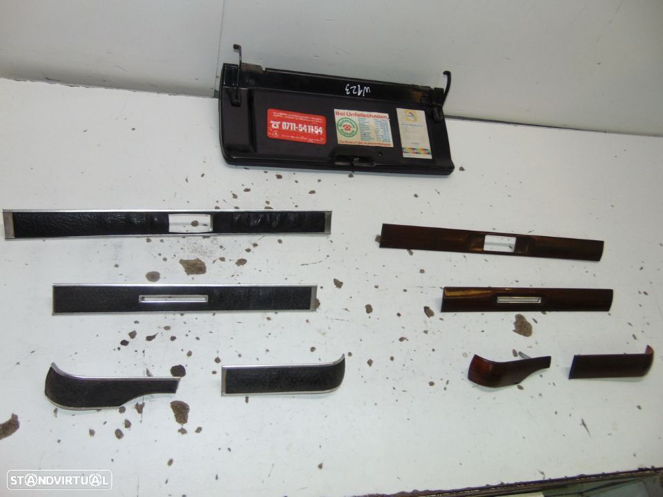 Mercedes w123 tampa de porta luvas e frisos do tablier - 7