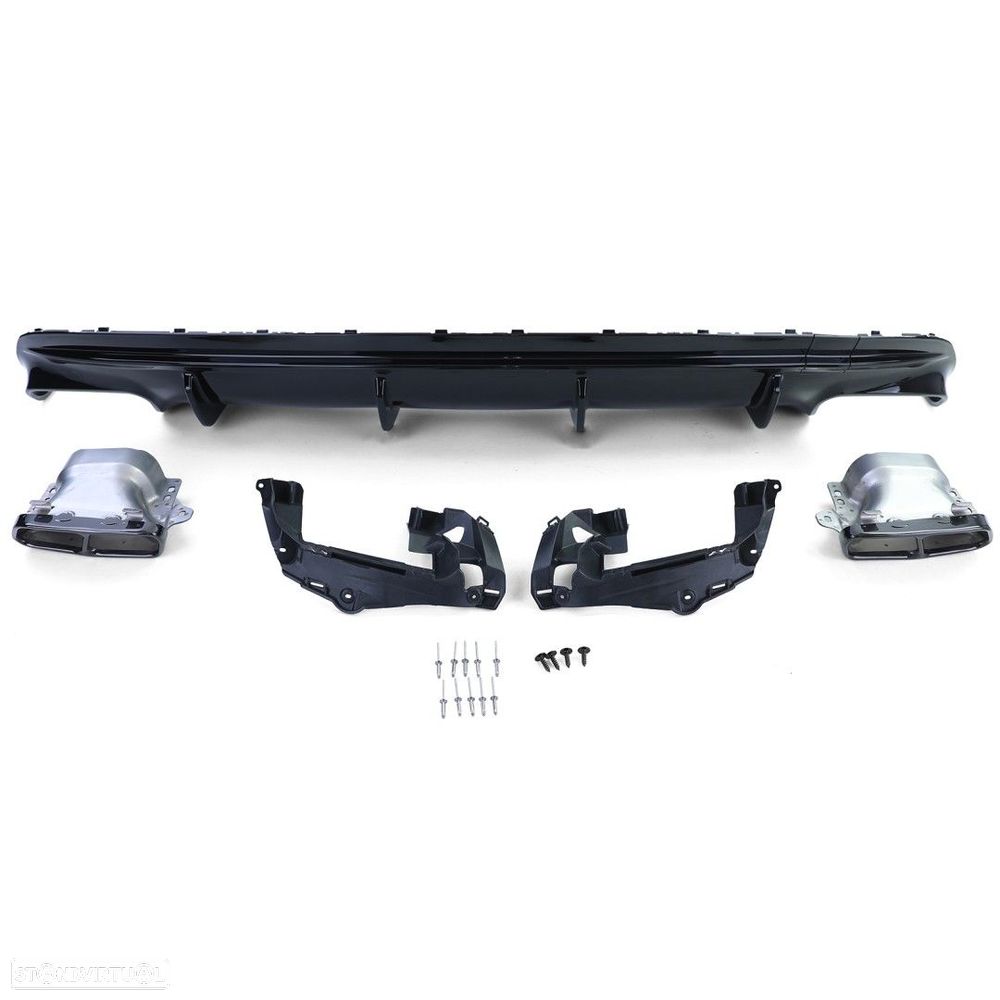 Difusor parachoques com Ponteiras Look A45 Trás Novo/ ABS MERCEDES-BENZ CLA Coup... - 6