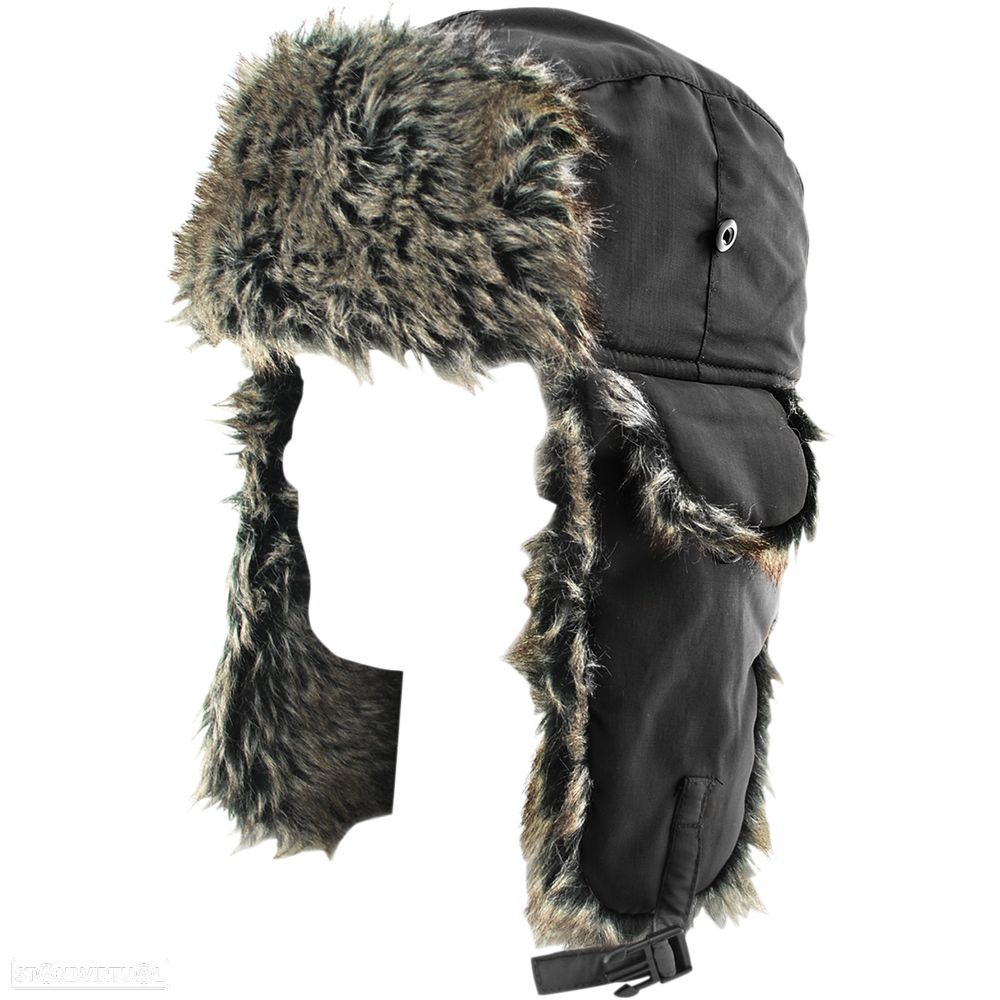 zan headgear trooper hat solid black/ gray fur one size 25012084 - 1