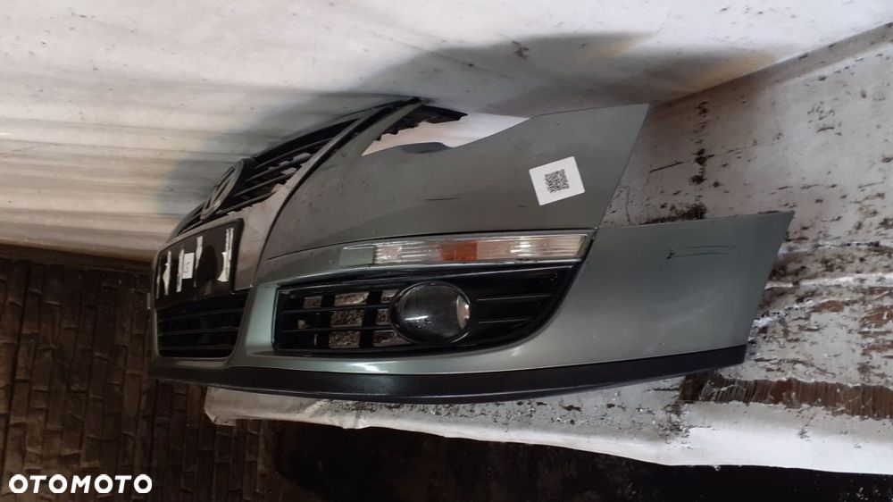 ^ ZDERZAK PRZÓD PRZEDNI DO VOLKSWAGEN VW PASSAT B6 HALOGENY LA6W SELEDYNOWY - 3