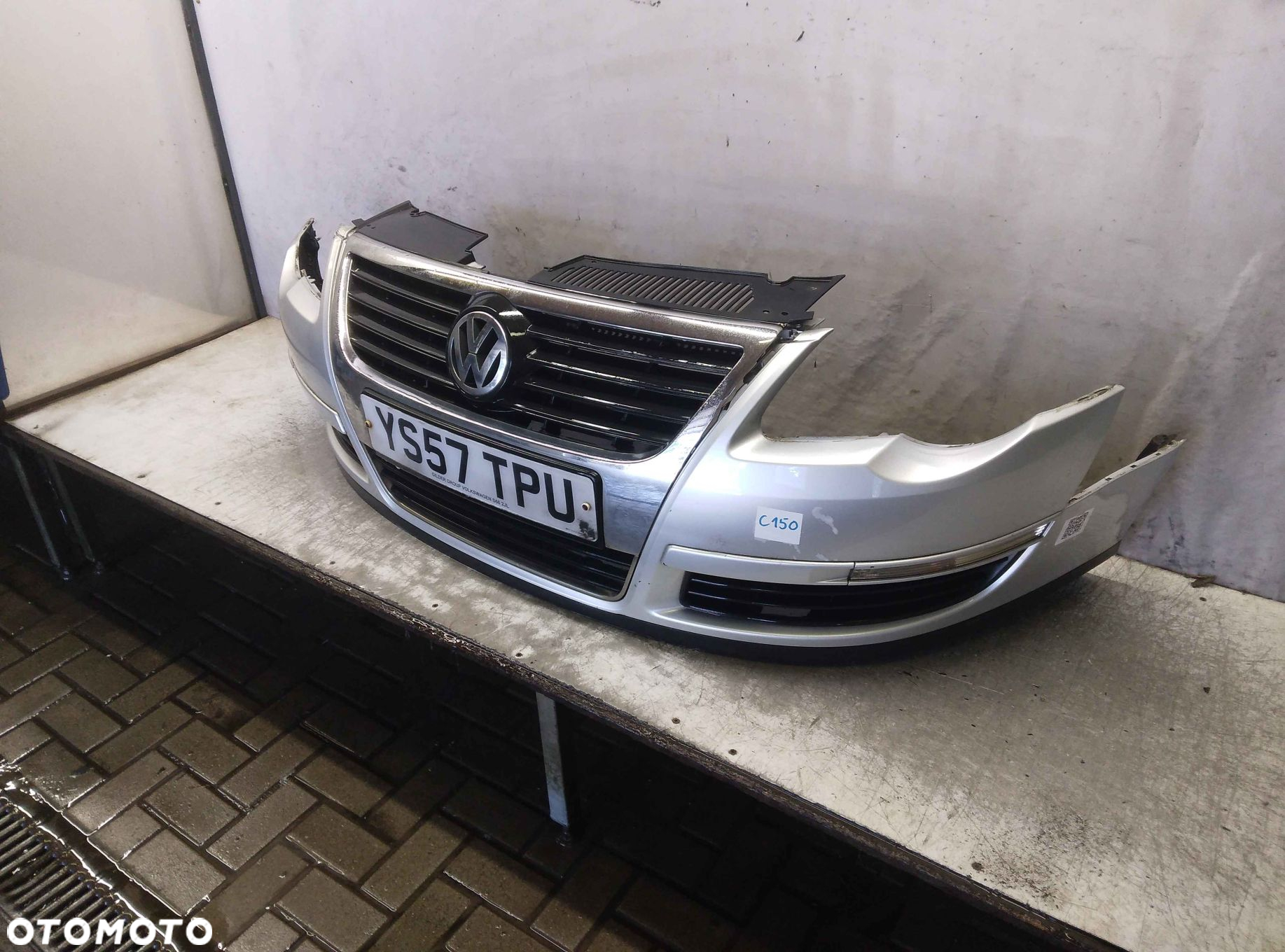^ ZDERZAK PRZÓD PRZEDNI VW VOLKSWAGEN PASSAT B6 LA7W SREBRNY - 3
