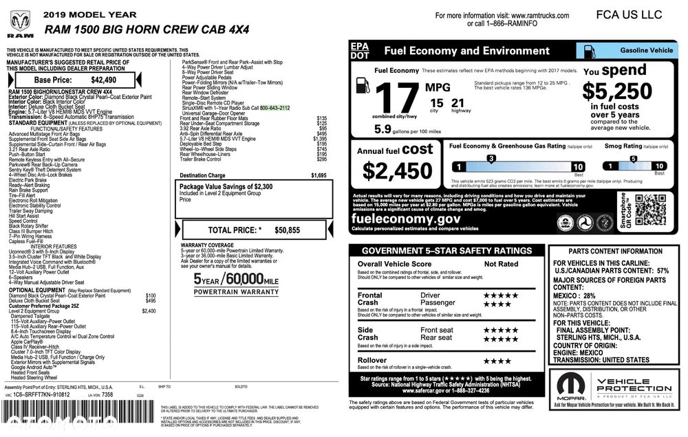 RAM 1500 5.7 Crew Cab Bighorn - 31