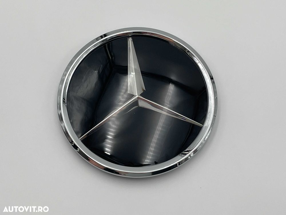 Emblema Compatibila Mercedes grila centrala W205 negru/crom - 4