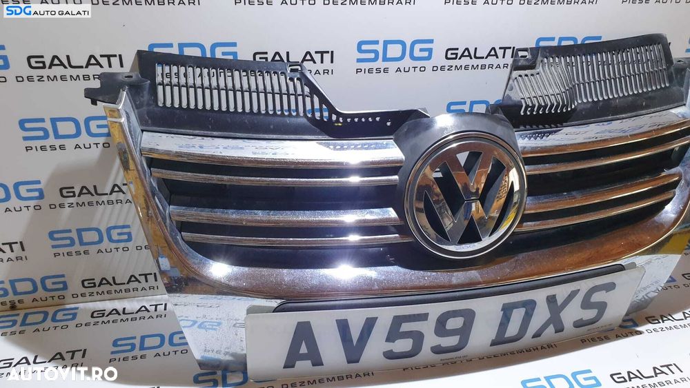 Grila Centrala Cu Emblema Spoiler Bara Fata Volkswagen Golf 5 Break Combi 2004 - 2008 Cod 1712370 - 3