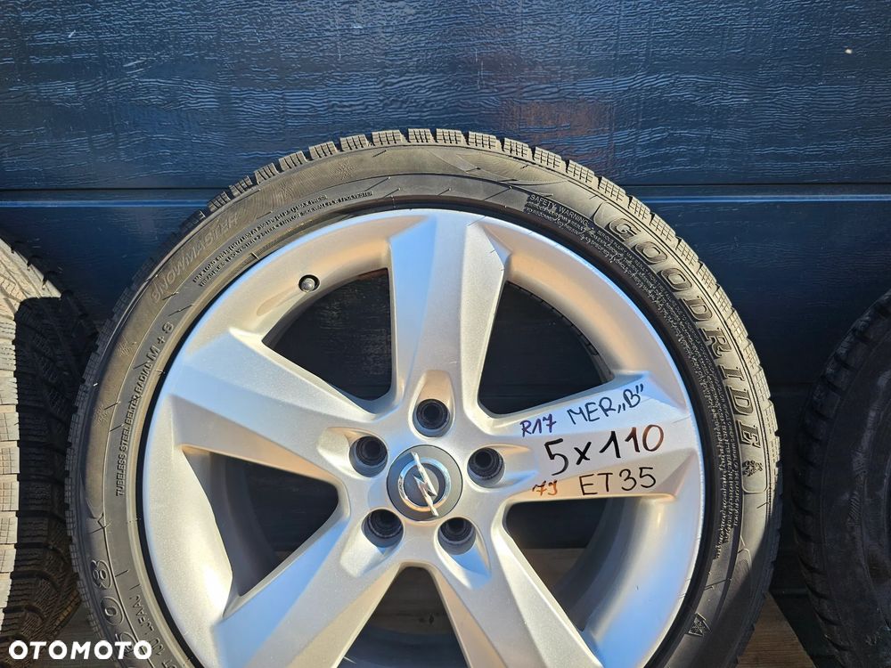 KOŁA FELGI ALUMINIOWE OPONY OPEL VECTRA C ASTRA H ZAFIRA B MERIVA B SIGNUM 17" 7J 5x110 ET35 225/45/17 - 9