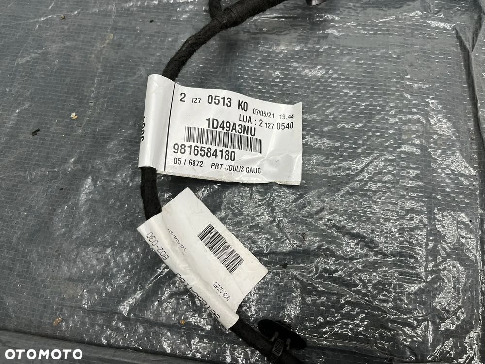 Peugeot Citroen Instalacja wiązka kabli drzwi prawy tył 9816584180 - 2