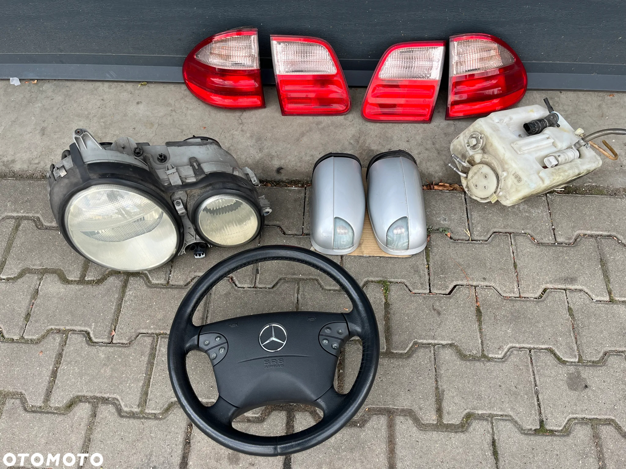 W210 E-KLASA lampa przód prawa ksenon lusterko lewe prawe zbiornik spryskiwaczy - 3