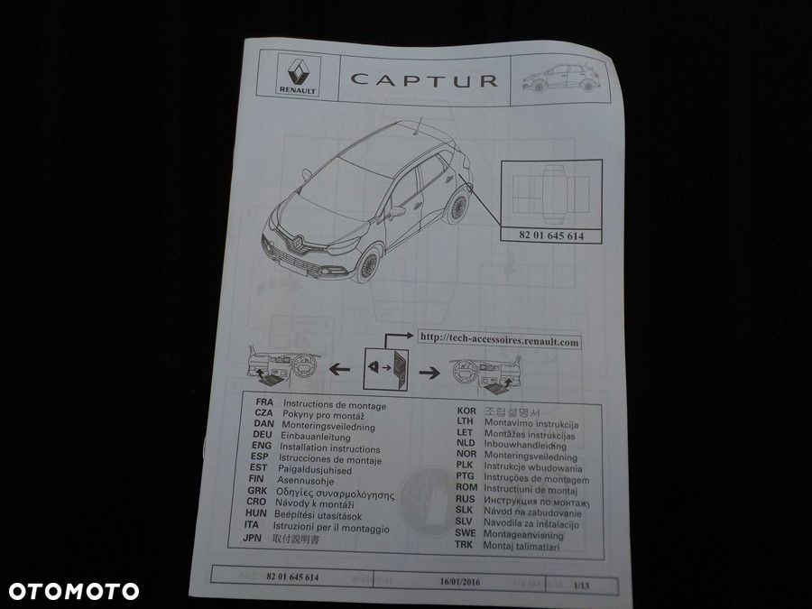 RENAULT CAPTUR MATA DYWAN BAGAŻNIKA NOWY ORYGINAŁ - 3