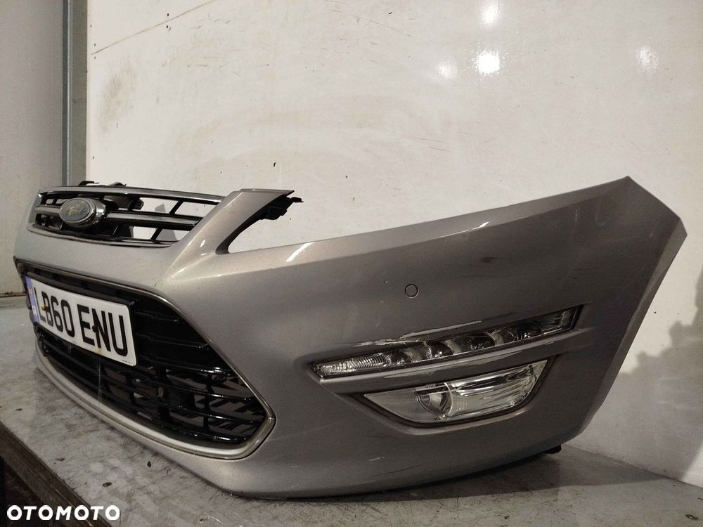 + ZDERZAK PRZÓD PRZEDNI FORD MONDEO MK.4 4 IV LIFT FL SZARY SZAMPAŃSKI LED DRL PDC CZUJNIKI TITANIUM HALOGENY - 3