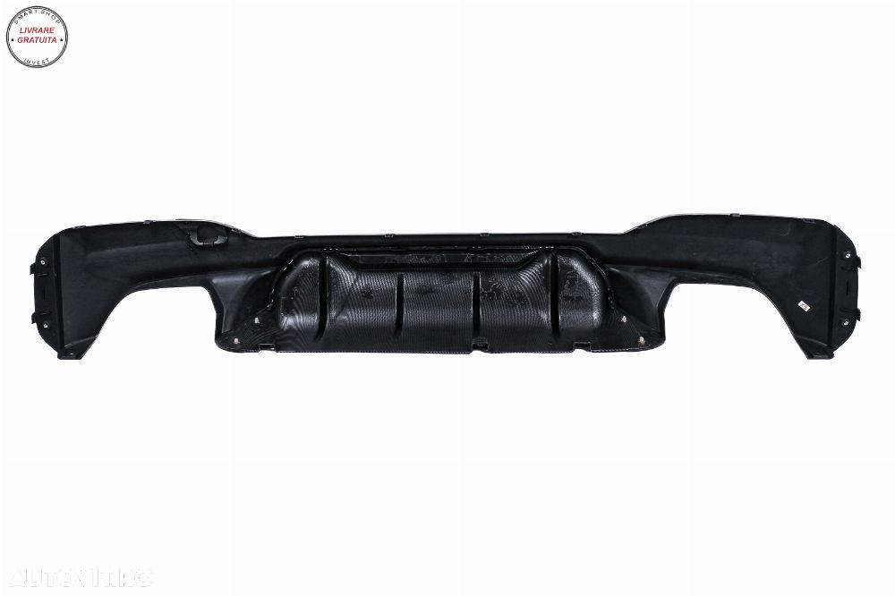 Difuzor Bara Spate BMW Seria 5 G30 G31 (2017-2024) M5 Design Negru Lucios cu Inser- livrare gratuita - 11